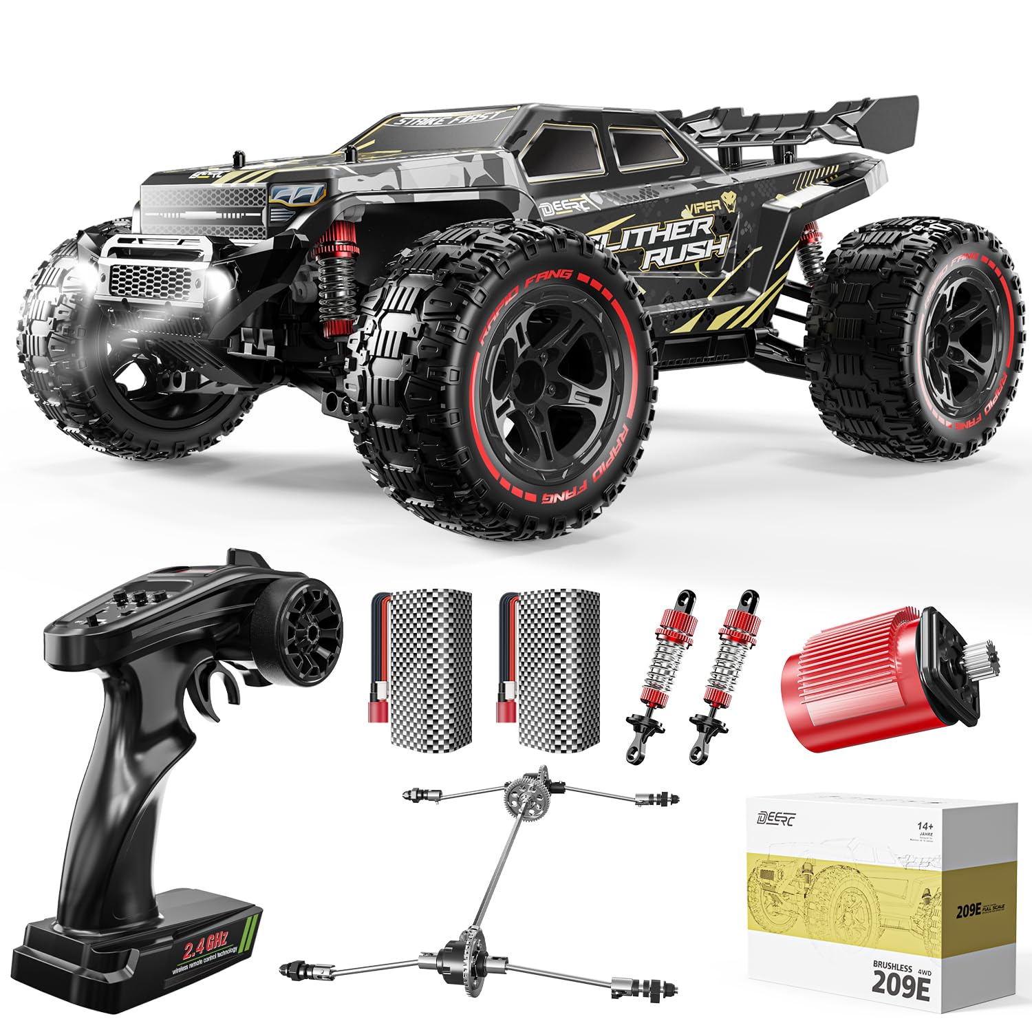Z*E様 DEERC ブラシレスRC Amazon.com: DEERC 1:10 Fast Brushless RC Car for Adults, 60+ KMH